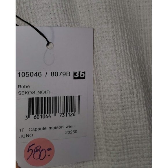 $580 NEW! Maison Weill Retro Ivory Black Houndstooth Prom Cocktail Formal EU36 - Picture 7 of 7